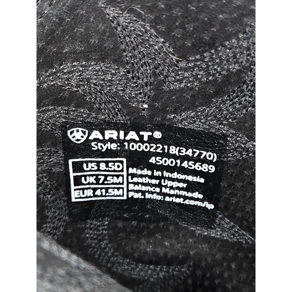 Ariat Men's Heritage Western R Toe Black Deertan Boots 10002218 Size 8.5D EUC - Picture 6 of 10